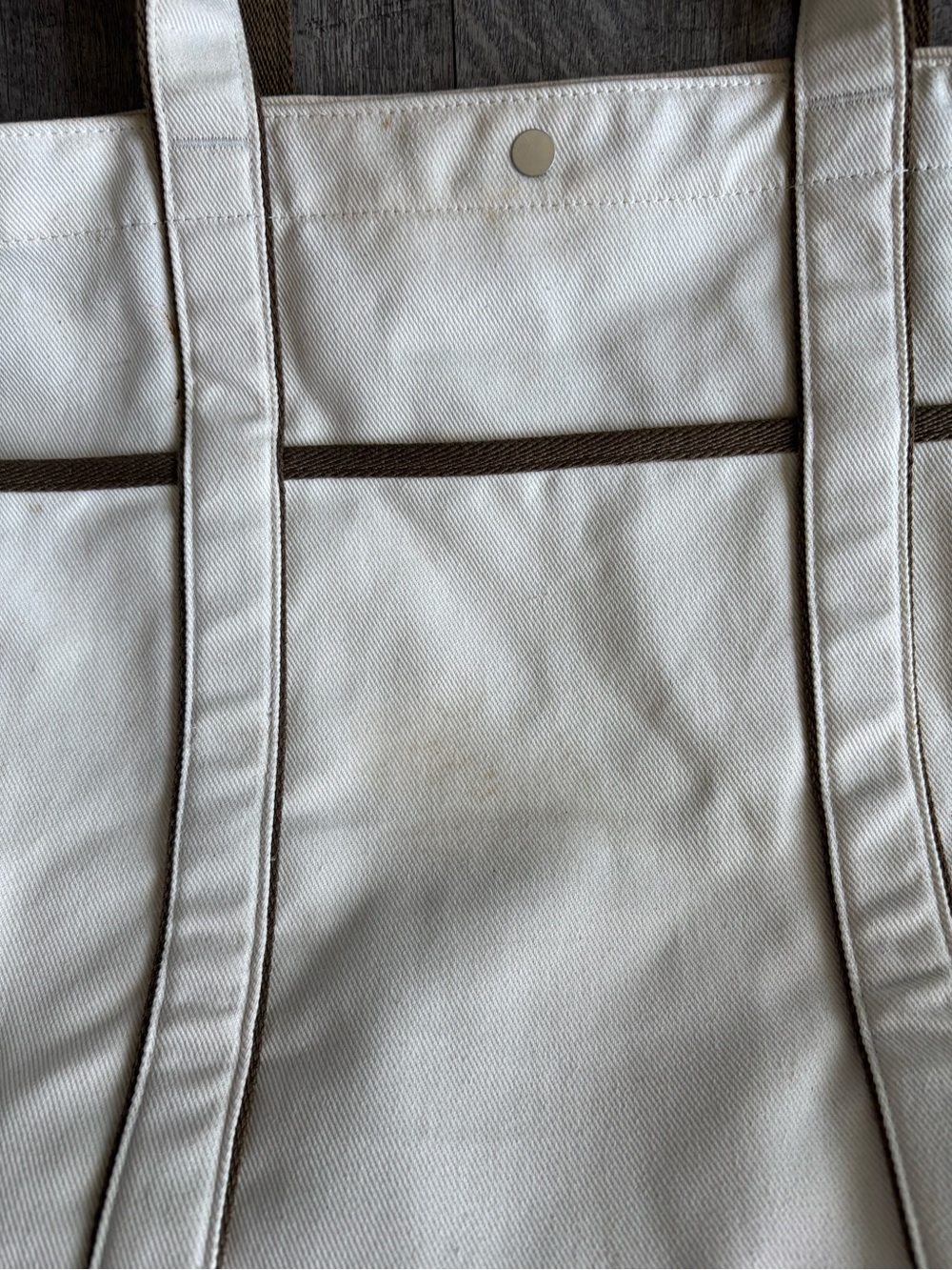 lululemon athletica White and Brown Canvas Tote - Picture 3 of 5